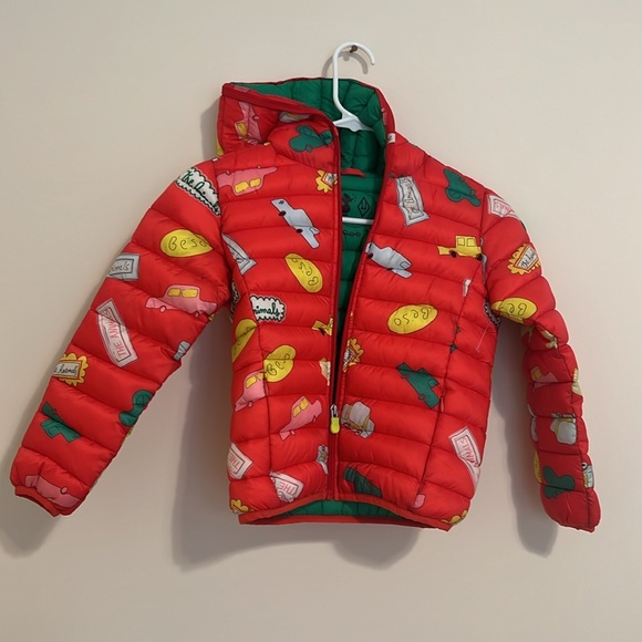 Save the Duck X The Animal observatory Kids Red lobster coat sz 6 Nwot,8 yrs NWT - Picture 3 of 15